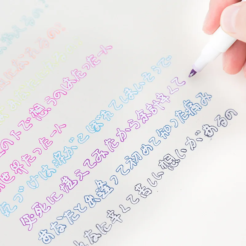 Цветные двойные художественные маркеры тонкие лайнеры каллиграфия цветные