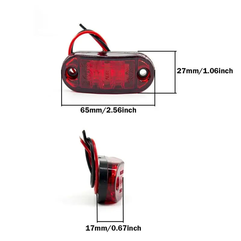 Светодиодный габаПредупреждение тный фонарь для прицепа 2/4/6/8/10x2 12/24 В|Сигнальная