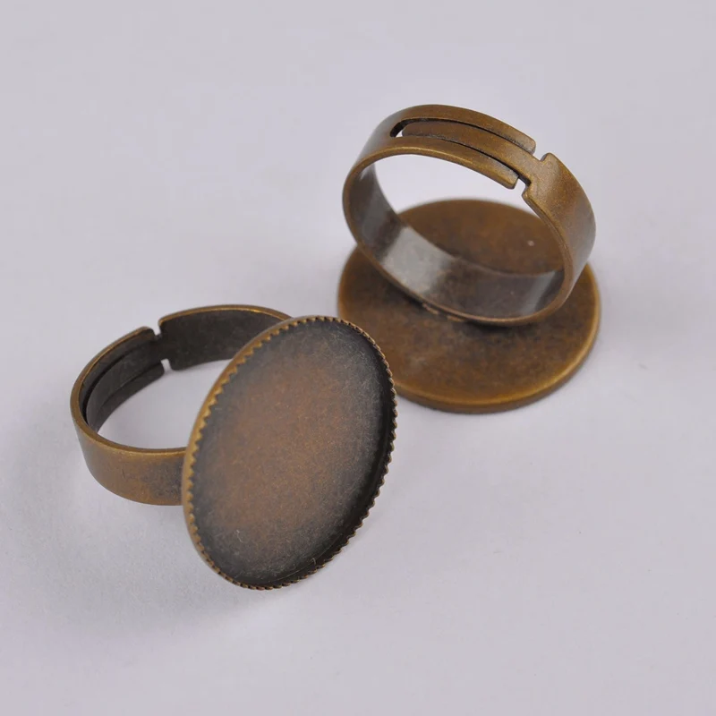 Antique Bronze 100 шт 12-30 мм Круглый безель кольцо пустой Кабошон Установка фурнитура с кольцевым основанием для материал для изготовления украшений - Цвет: Antique Bronze