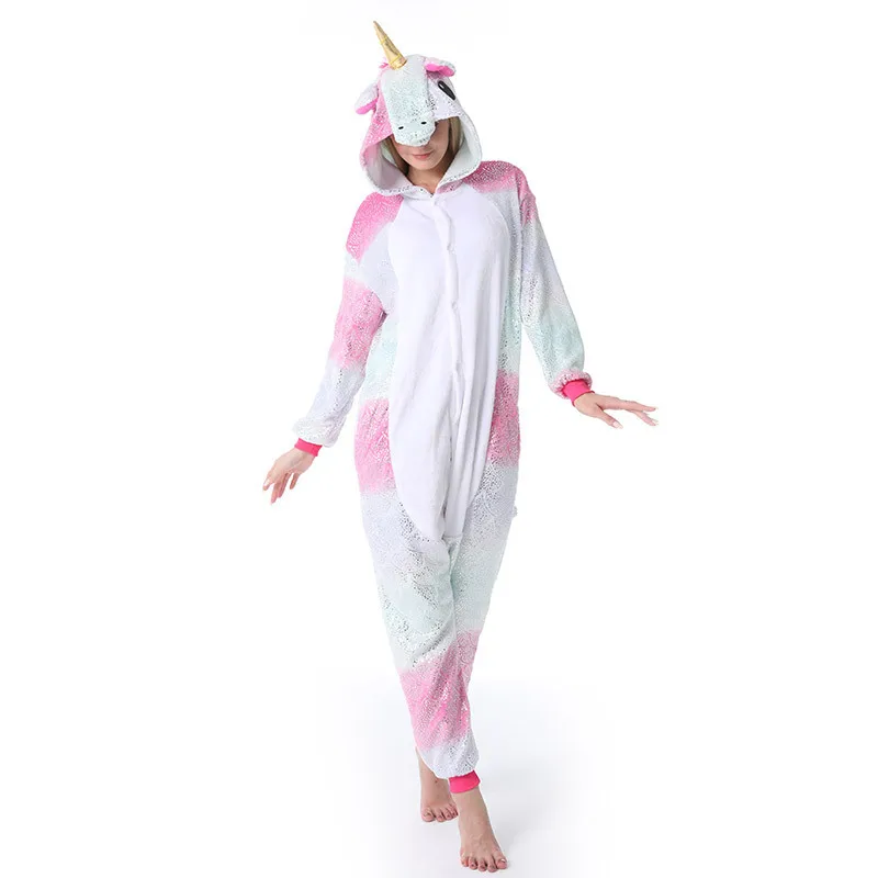 

Unicorn Onesies Unisex Winter Stitch Totoro Panda Onesie Women Nightwear Anime Costume Adult Flannel Sleepwear Pajama