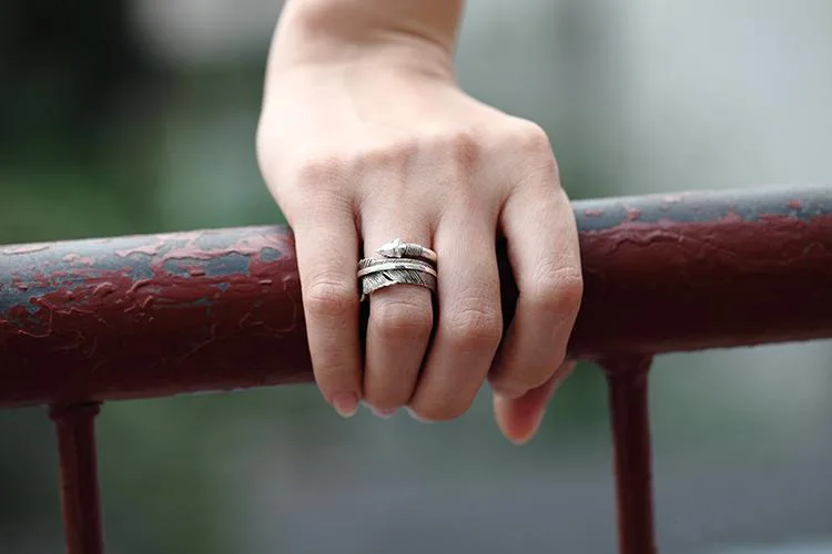 Кольцо с красным хвостом и пером орла, кольцо со стрелой на удачу, кольцо с искусственным 925 серебряным пером и стрелой для мужчин и женщин