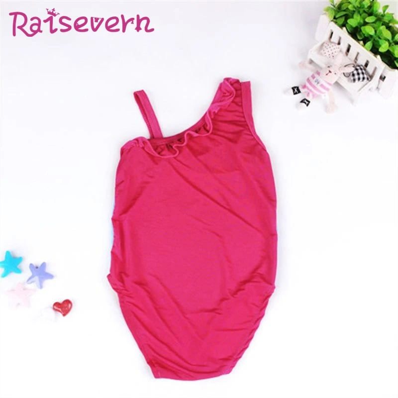 Детские купальники с принтом и рюшами Лоскутные Мультяшные для девочек