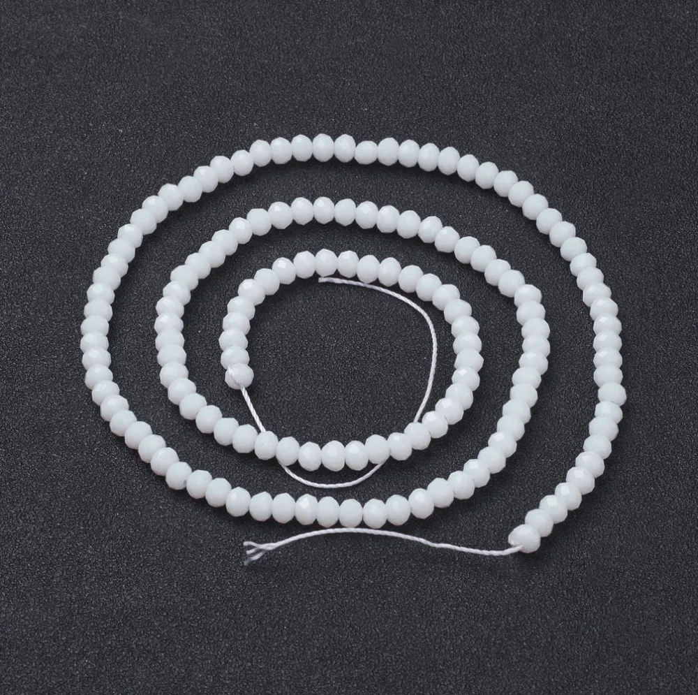 Бусины из стекла с имитацией граненых круглых бусин нитки 10 нитей для бижутерии