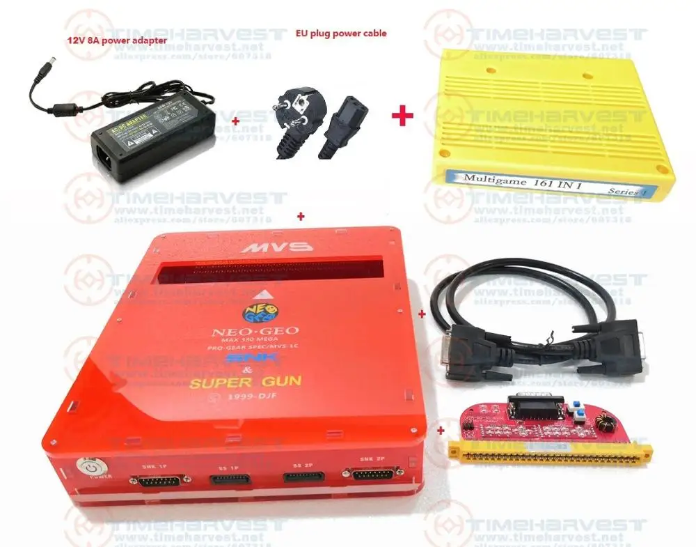 

NEW VERSION 2 IN 1 CBOX MVS SNK NEOGEO CMVS + JAMMA SUPER GUN 2 function with 161 in 1 Game Cartridge play with SNK or SS joypad