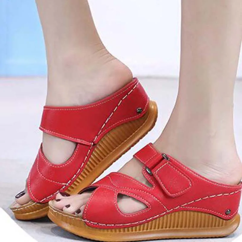 

Сандалии женские на платформе, удобные босоножки на танкетке, пляжные туфли, римские сандалии, модная обувь