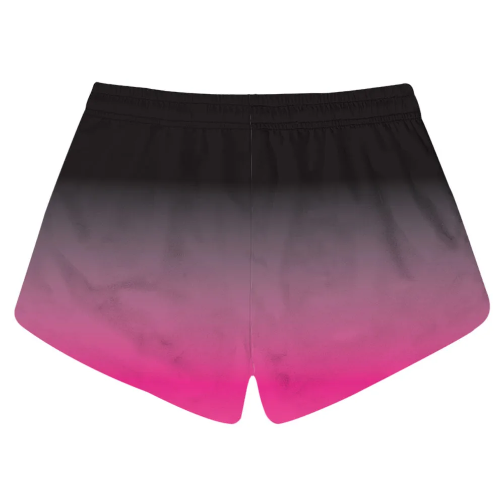 Женские быстросохнущие пляжные шорты с цифровым принтом повседневные двумя