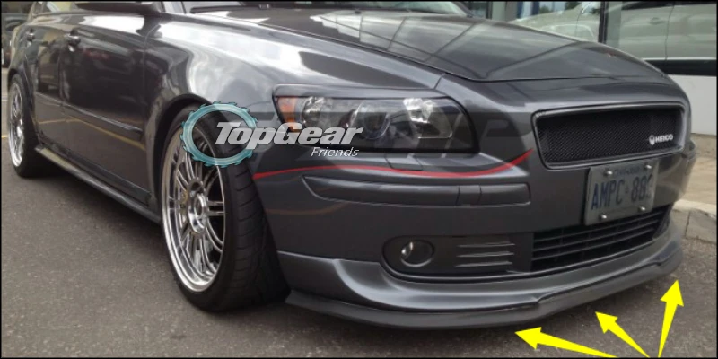 Дефлектор губ бампера для Volvo C30 передняя юбка спойлера ДЛЯ TopGear Friends to Car настройка