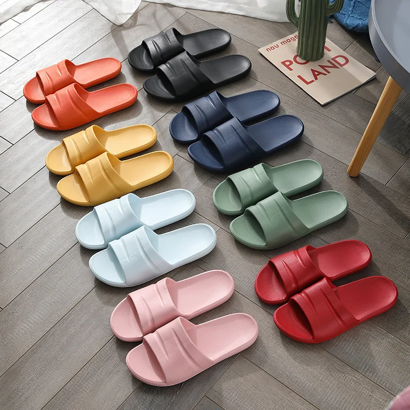 

2020 New Slippers Women Summer Bottom Indoor Home Couples Home Bathroom Non-slip Soft Ins Tide To Wear Cool Slippers