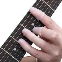1 pc guitar string finger guard fingertip protector silicone left hand finger protection press guitar parts accessories sml