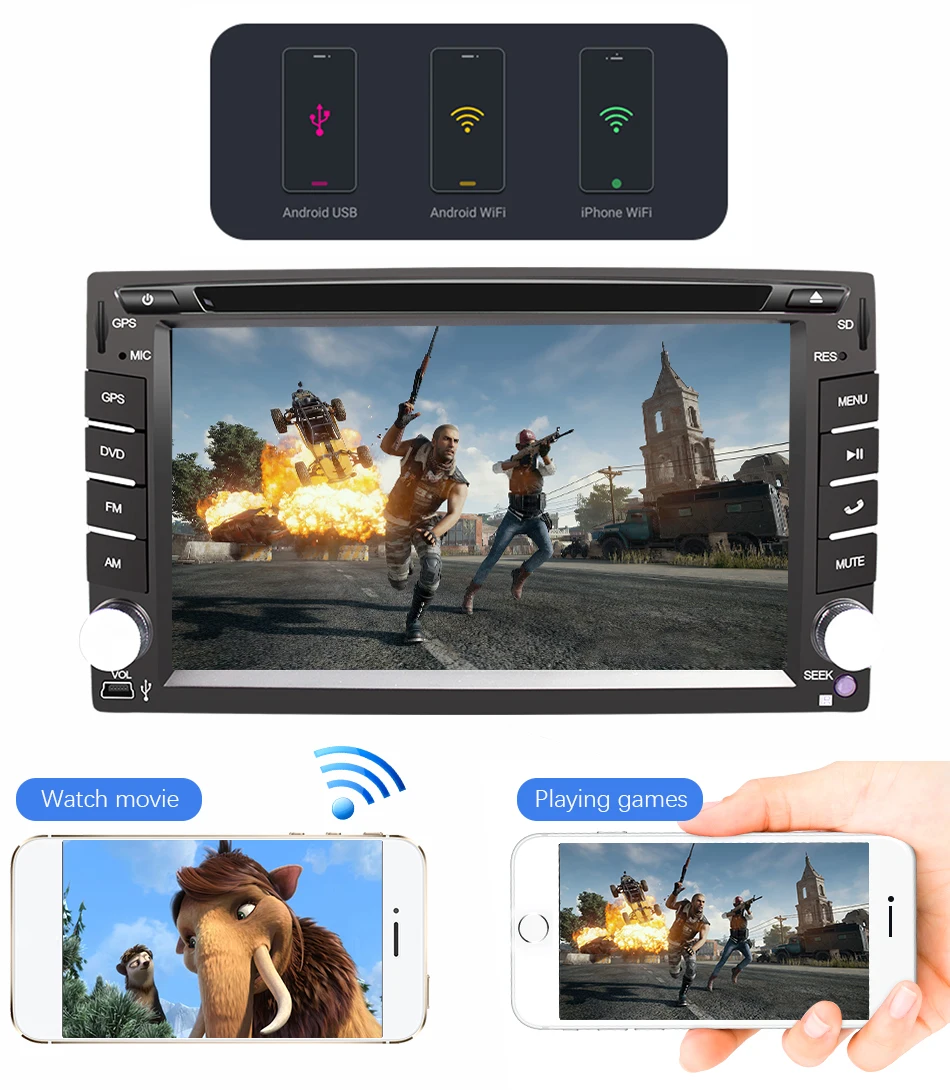 Eunavi Универсальный 2 Din Android 9 dvd-плеер автомобиля Мультимедиа Радио Стерео gps Navi ips сенсорный экран wifi bluetooth TDA7851 8 ядер