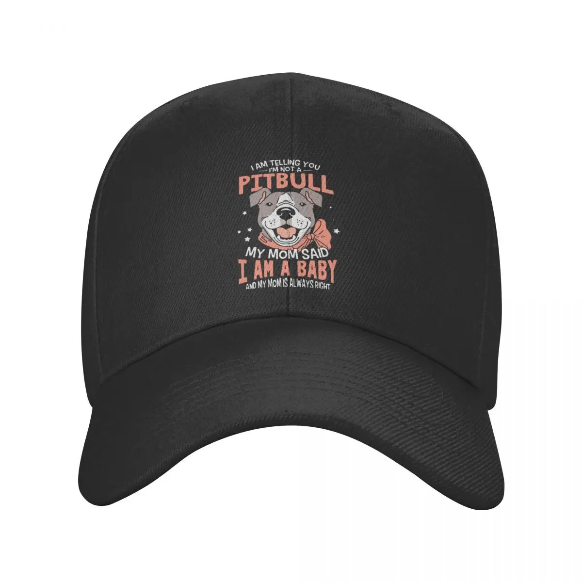 

I Am Telling You I'm Not Pitbull Dog Owners Cap Unisex Fitted Dad Hat Trucker Golf Hats Breathable Polyester Baseball Cap Summer