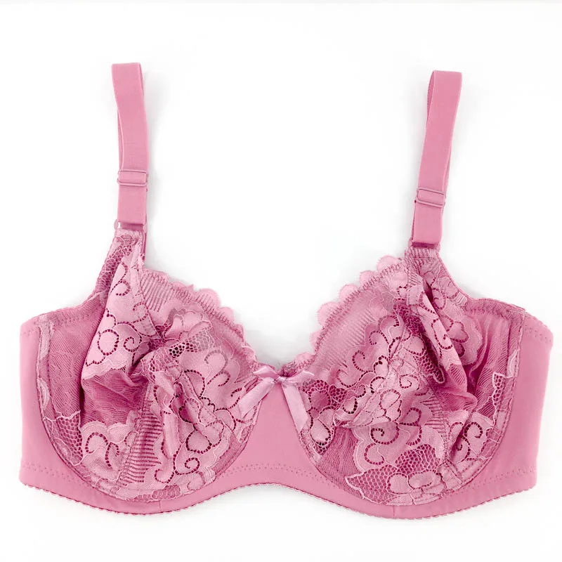 Женский кружевной бюстгальтер с цветочным принтом без подкладки ультратонкой