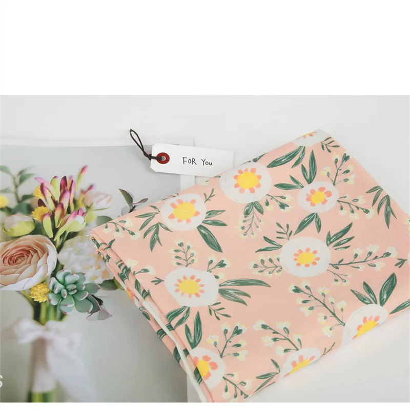 

High quality plain cotton tissu pastoral printing tissus Handmade DIY dress children's wear fabric