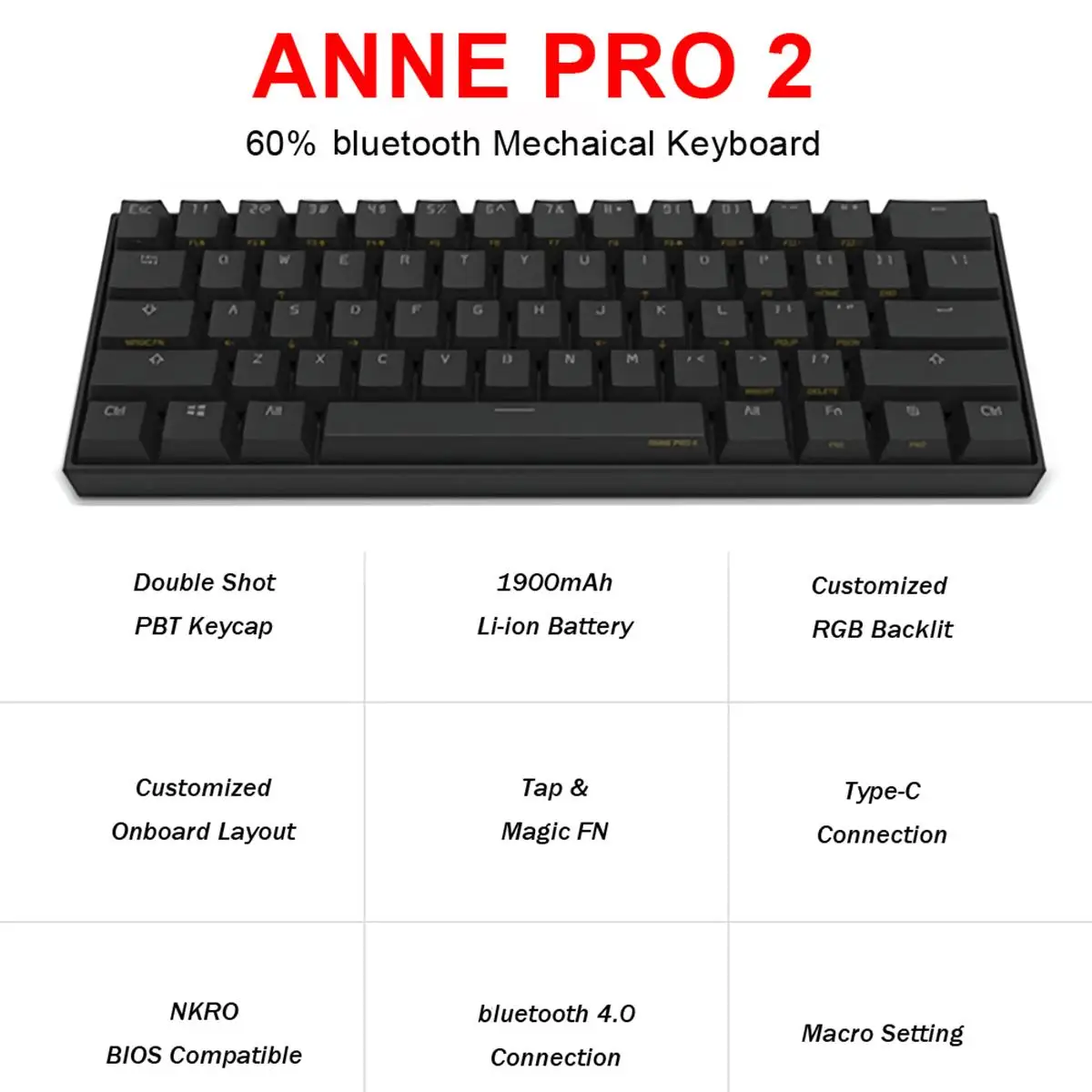 

ANNE Pro2 60%, bluetooth