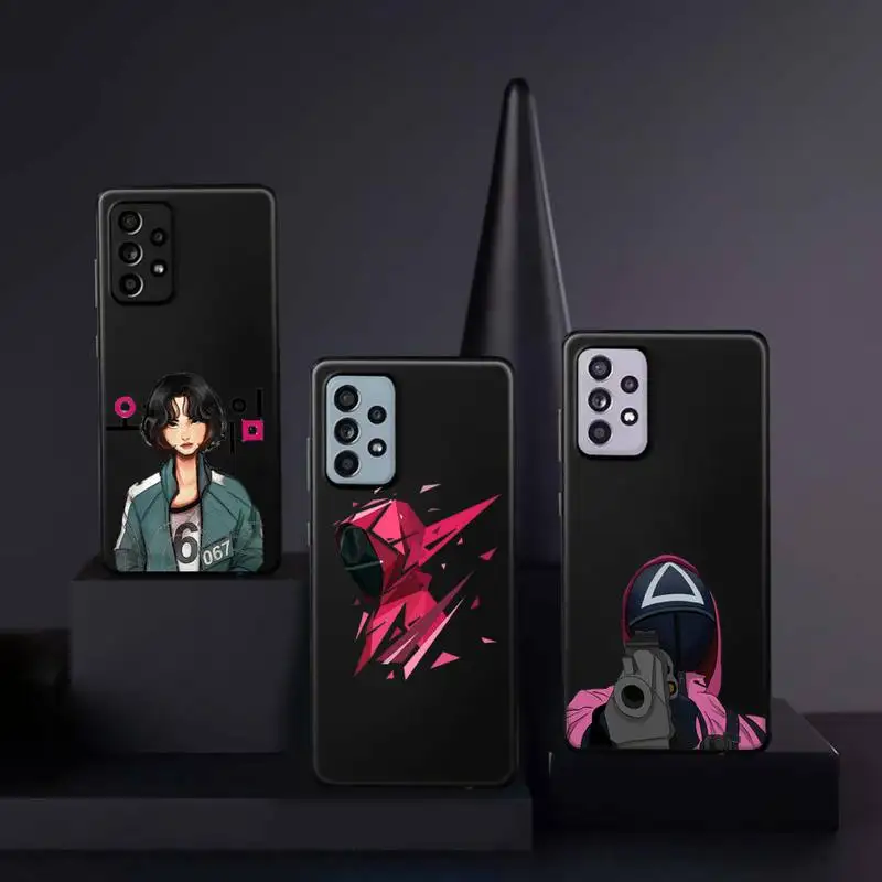 

squid game Phone Case For Samsung A32 A51 A52 A71 A50 A12 A21S S10 S20 S21 Plus Fe Ultra