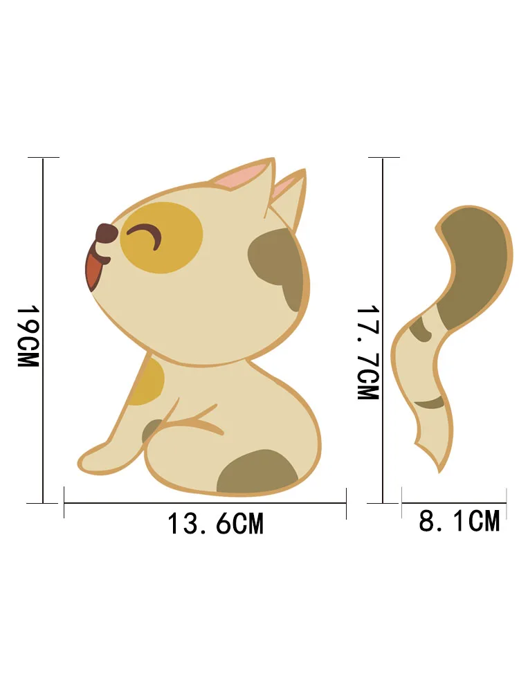

ZTTZDY Interesting Personalized Cat Reflective Sticker Car Rear Window Sticker YJ3-0041