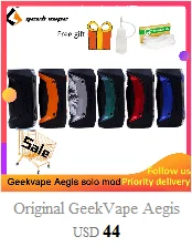 Vape комплект GeekVape Aegis mod aegis Legend 200 Вт TC коробка мод Питание от двух батарей 18650 электронные сигареты без батареи для zeus rta blitzen