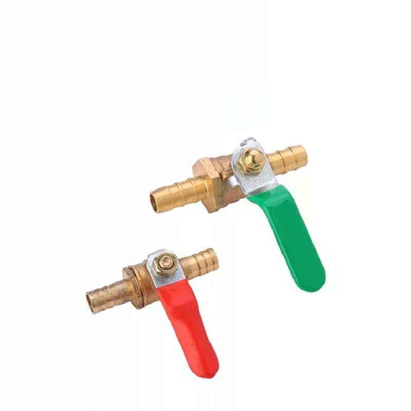 6/8/10/12 мм шланг прямой латунный шаровой кран с переключателем красная и зеленая