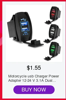 Мотоцикл usb зарядное устройство адаптер питания 12-24 В 3.1A двойной USB разъем зарядное устройство для автомобиля Мотоцикл Грузовик ATV универсальные аксессуары