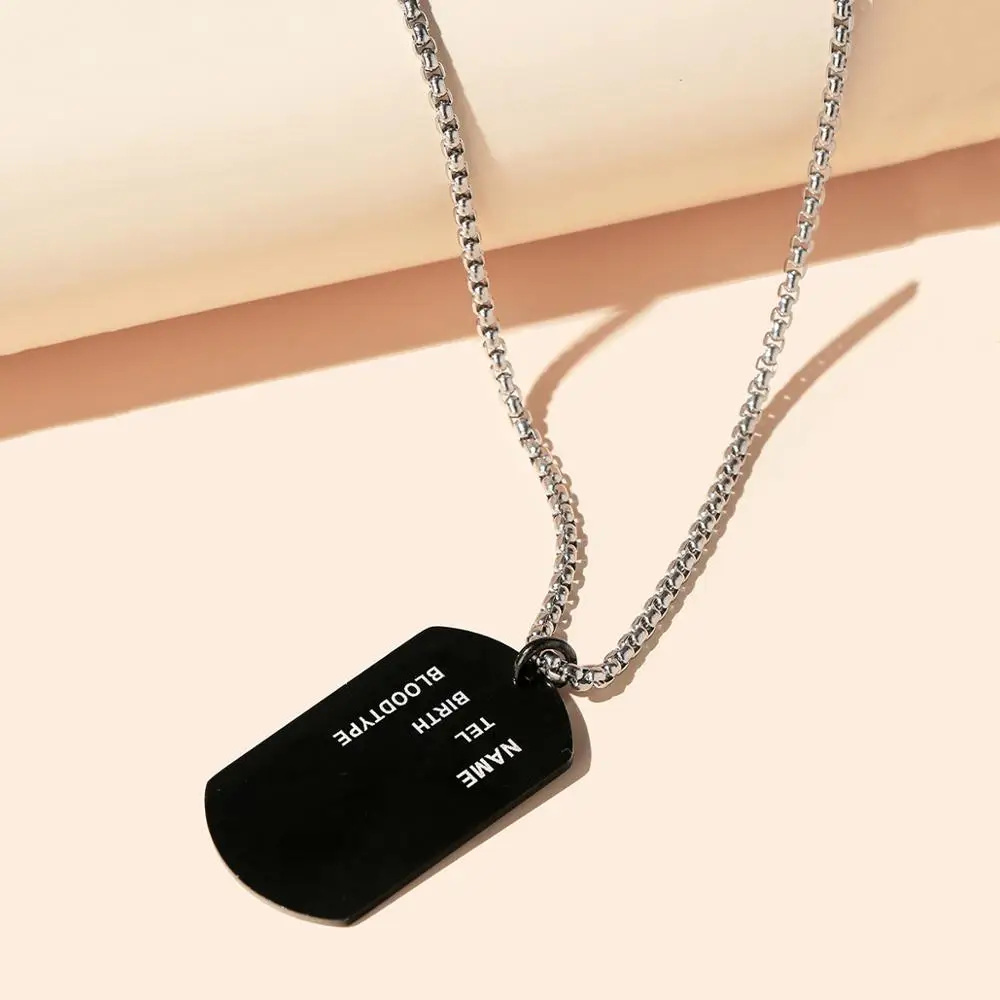 Мужское металлическое ожерелье с армейской подвеской для пары повседневная