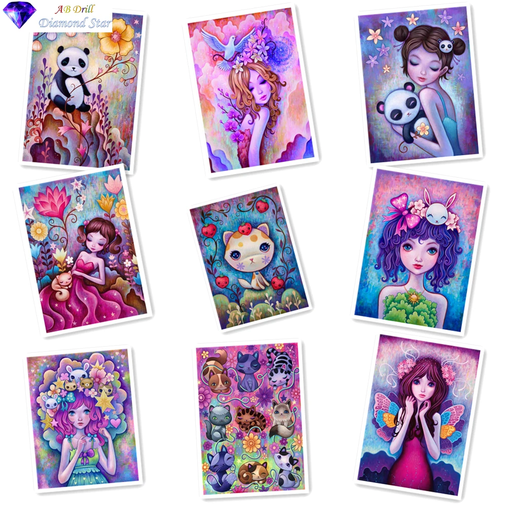 Алмазная 5D картина клубника Китти Набор для вышивки крестиком сделай сам