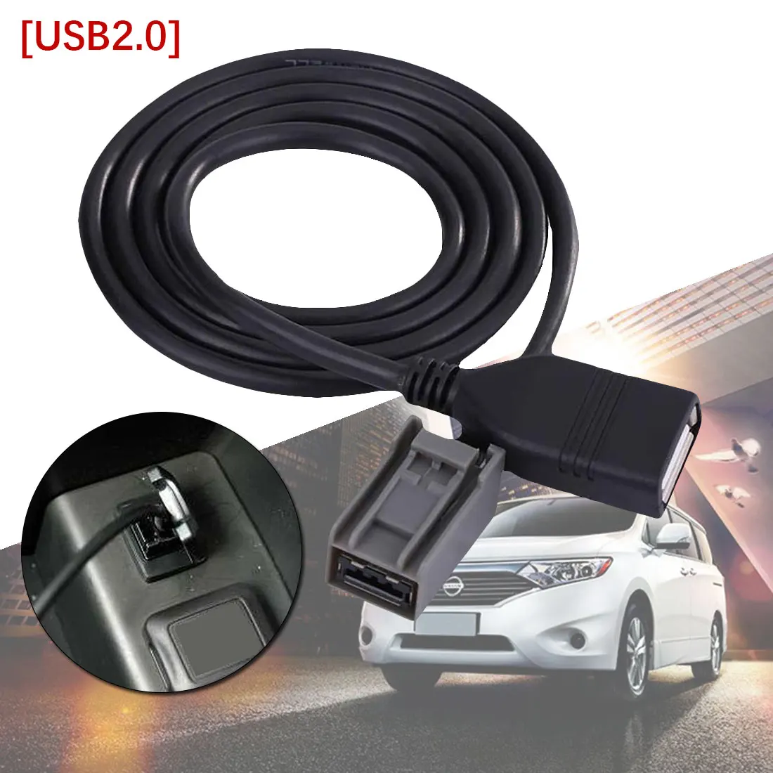 Автомобильный USB AUX кабель провод адаптер аудио медиа музыкальный интерфейс для