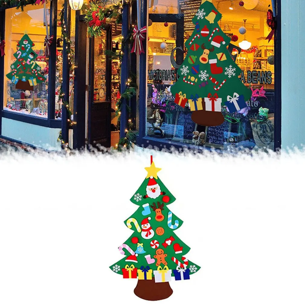 

Children Diy Christmas Tree Handmade Felt Cloth Christmas Tree Felt Stereo Christmas Tree Smooth Cutting