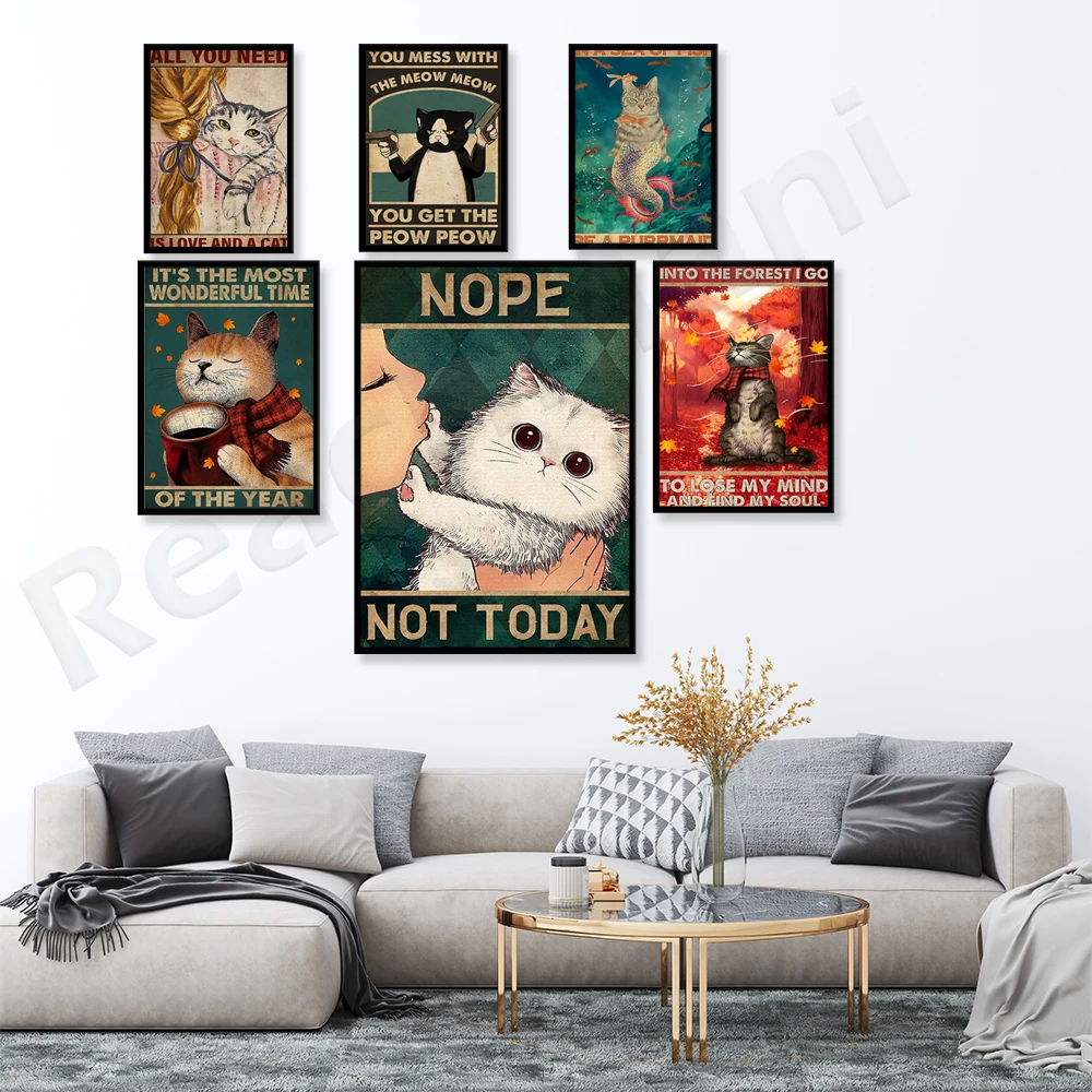 Все что вам нужно-постеры для любви и кошек постеры настенные украшения логотипы