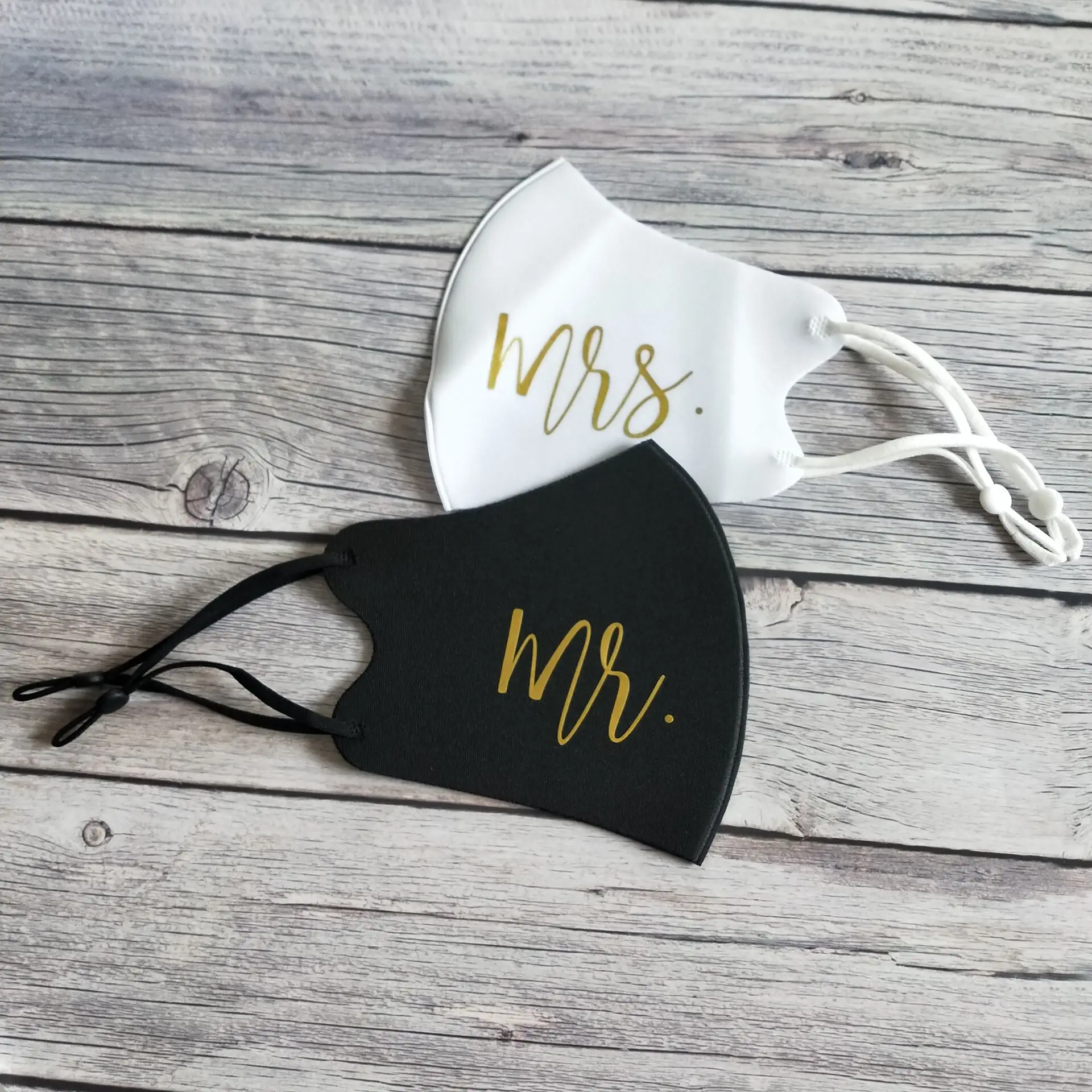 Зеркало Золото Mr Mrs Свадебные маска для лица с регулируемым взрослых маски на
