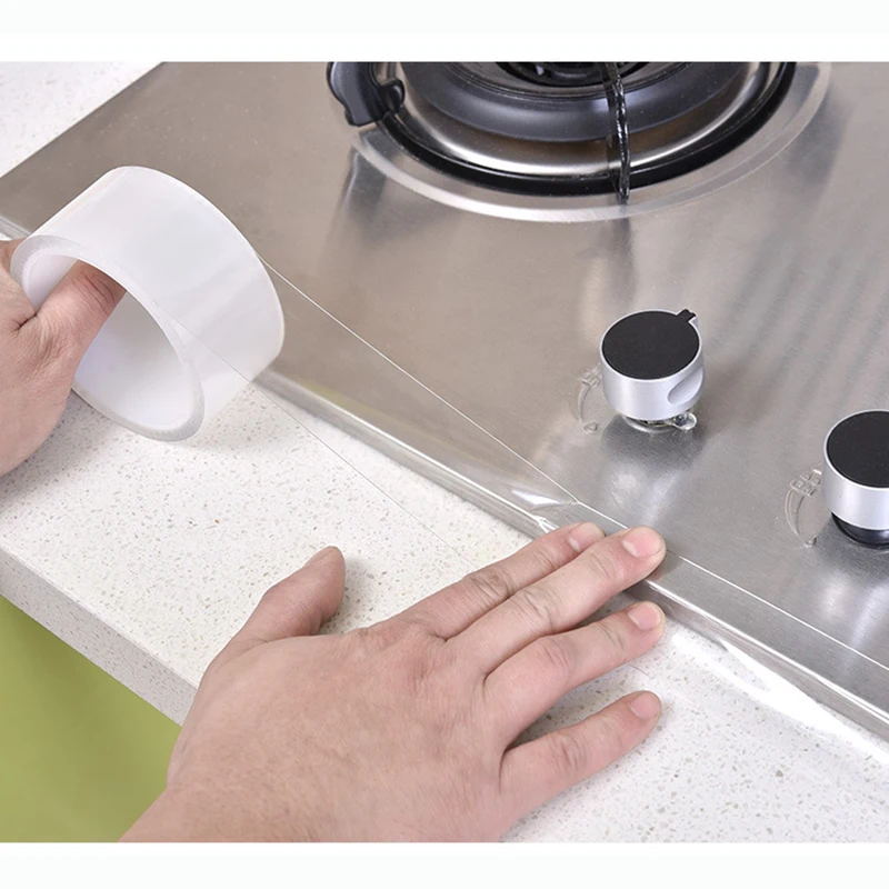 

Kitchen Sink Waterproof Tape And Mildew Resistant Strong Thicken Transparent Thickened Tape Bathroom Toilet Slit Self-Adhesive