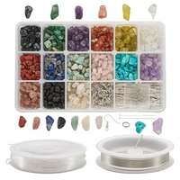 jewelry making kits diy earring bracelet set with stone beads earring findings jump ring copper wire and elastic crystal thread