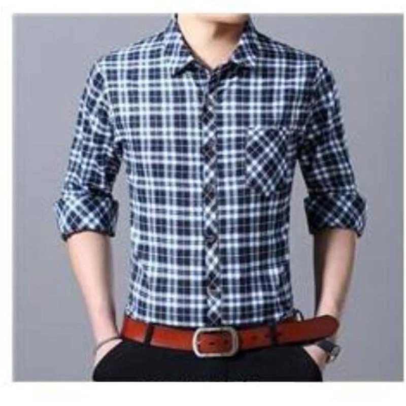 

2019 Men Plaid Shirt 100% Cotton 2019 Spring Autumn Casual Long Sleeve Shirt Soft Comfort Slim Fit Brand Man Plus Size