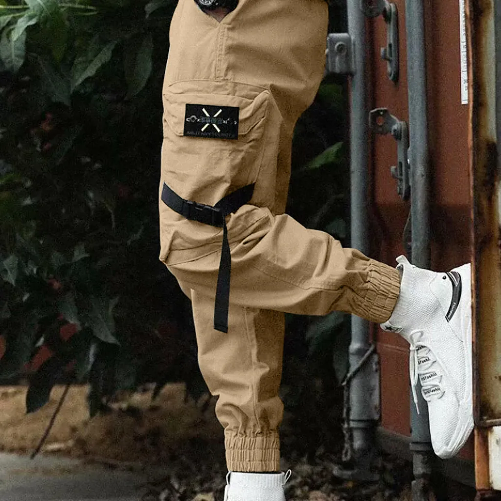 Брюки мужские уличные брюки спортивные хип хоп тактические spodnie 2019 повседневные