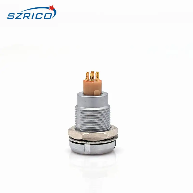 Solder Socket M9 круговой металлический электронный 0B 2345679 pin FGG и ECG Разъем push pull самозащелкивающийся низкочастотный разъем - Цвет: Solder Socket