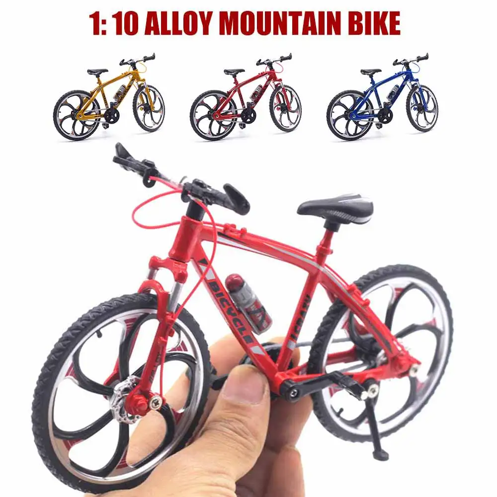 

Mini 1:10 bicycle Toys Alloy Model Diecast Mountain Bike Racing Cartoon Toy Bend Road Simulation Collection Toys for Children