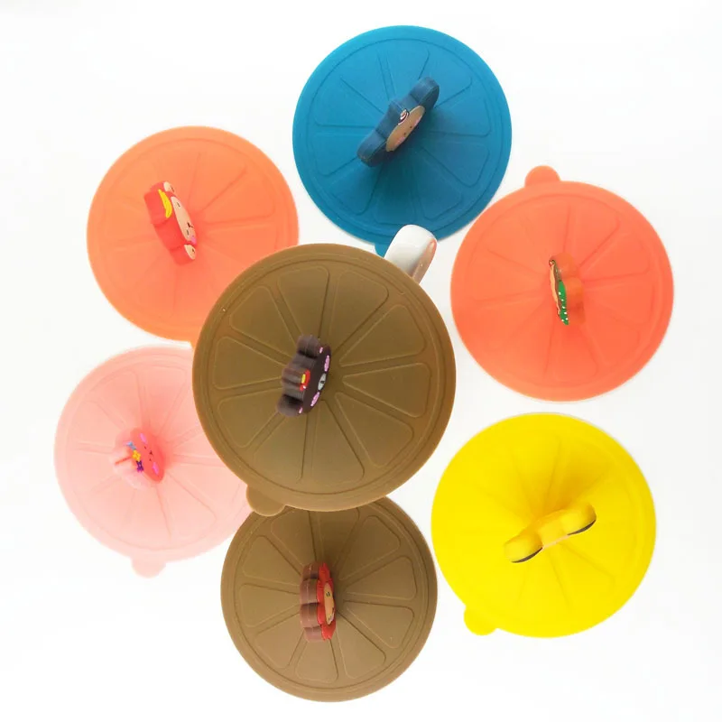 Силиконовая крышка для чашки 10 8 см мультяшная Пылезащитная многофункциональная