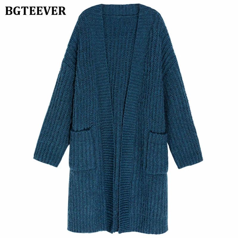 BGTEEVER зимние кашемировые теплые женские вязаные кофточки с рисунком в виде