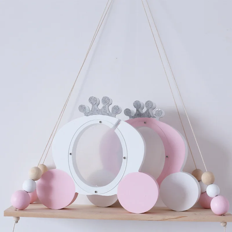 

Kawaii Pumpkin Crown Carriage Piggy Bank Coin Money Box INS Simple Transparent Money Saving Box Best Birthday Gift For Girls