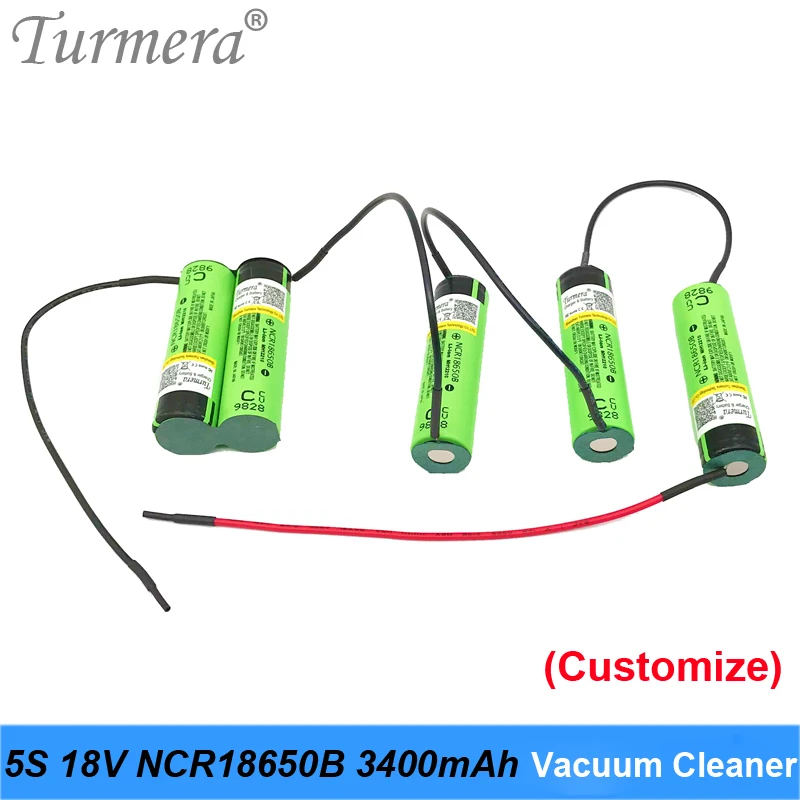 Аккумулятор Turmera для пылесоса 18 в 21 ncr18650b 18650 3400 мАч отвертка батарея сварки по