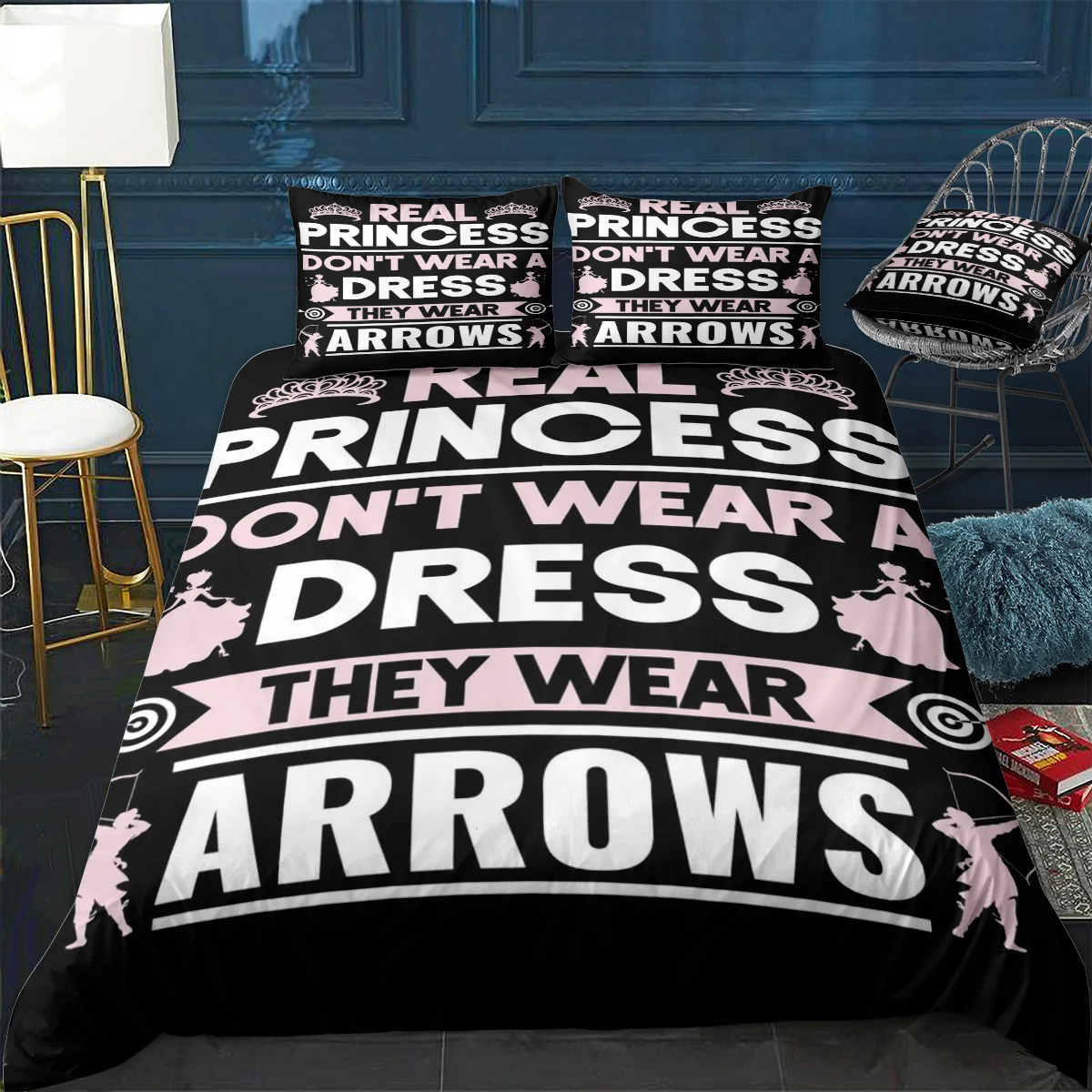 Стрельба из лука лук стрелка Стёганое одеяло крышка Подушка Чехол 3 шт Одеяло