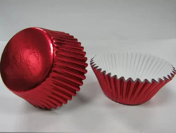 100pcsRose золото Фольга Бумага кекс лайнеры золото/серебро/красный/синий/Черный