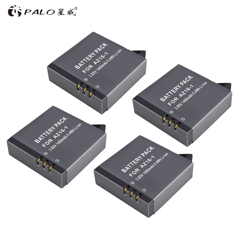 

4x 1400mah AZ16-1 xiao mi Yi 2 4K Yi Lite Batteries for XiaoYi 2 4K Xiaomi Yi II action Accessories digital camera battery