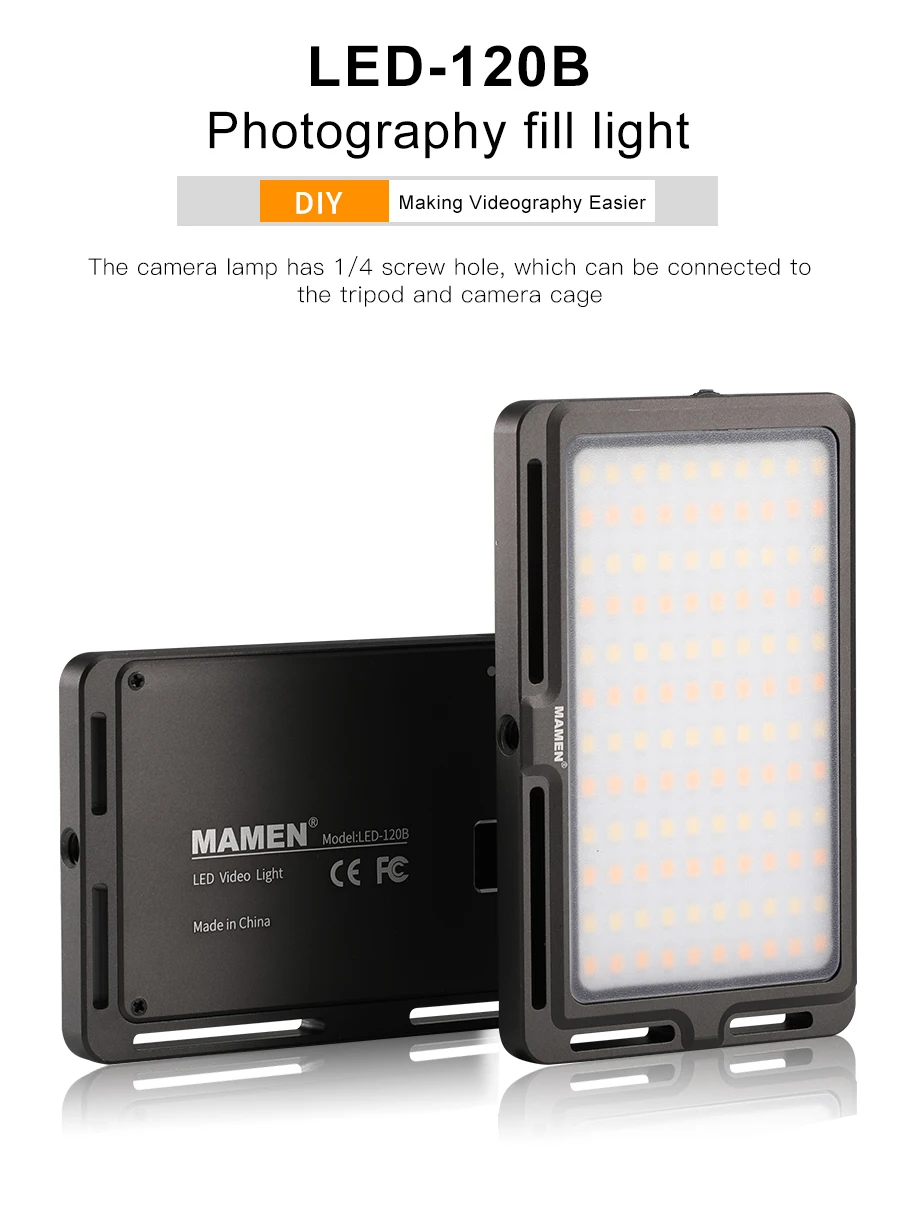 

MAMEN Aluminum Alloy Floor Stand With Phone Holder Dual-color/RGB Video Fill Light For Studio Still Life Photography Light KIT