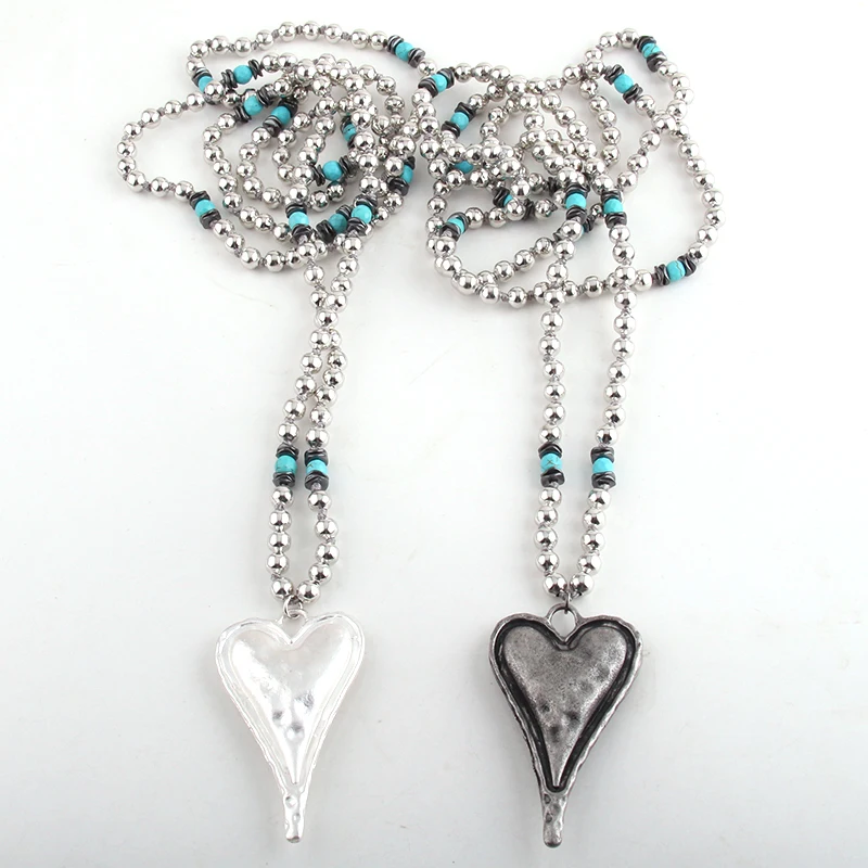 Модные богемные этнические ювелирные изделия с металлическими бусинами/длинное