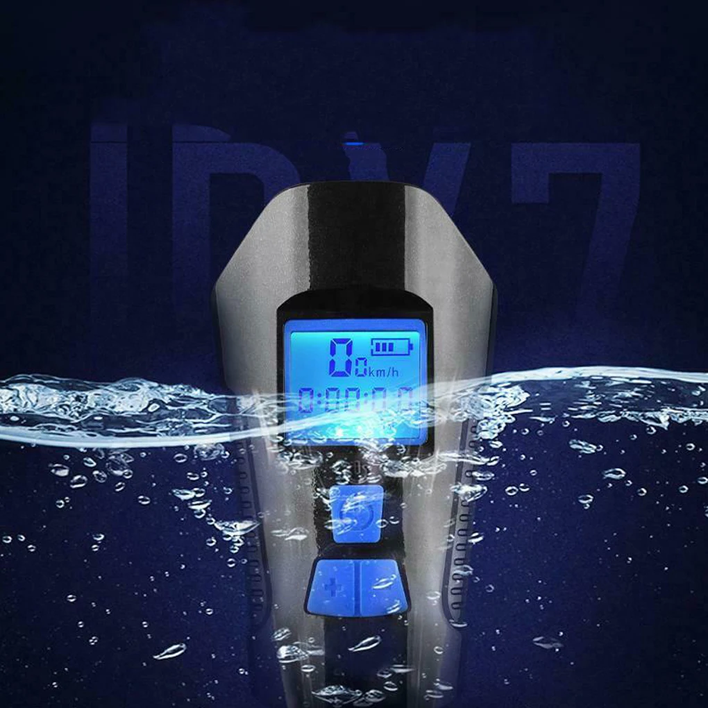 Фонарь велосипедный водонепроницаемый с ЖК-дисплеем 300 лм зарядка через USB | Спорт