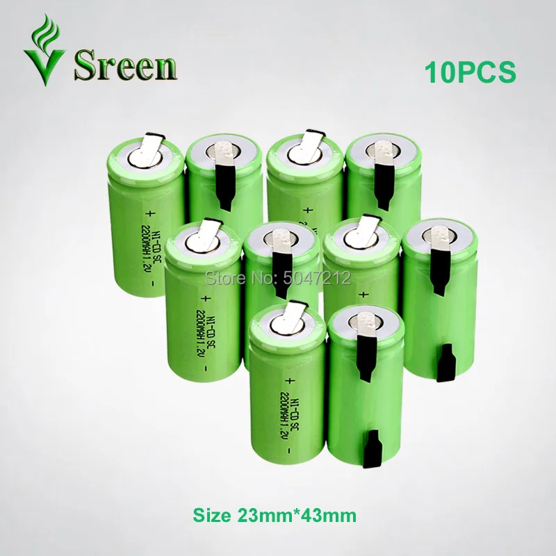 SC 2200mAh 1 2 V NI CD аккумуляторная батарея с никелевым листом DIY для Subc аккумуляторных