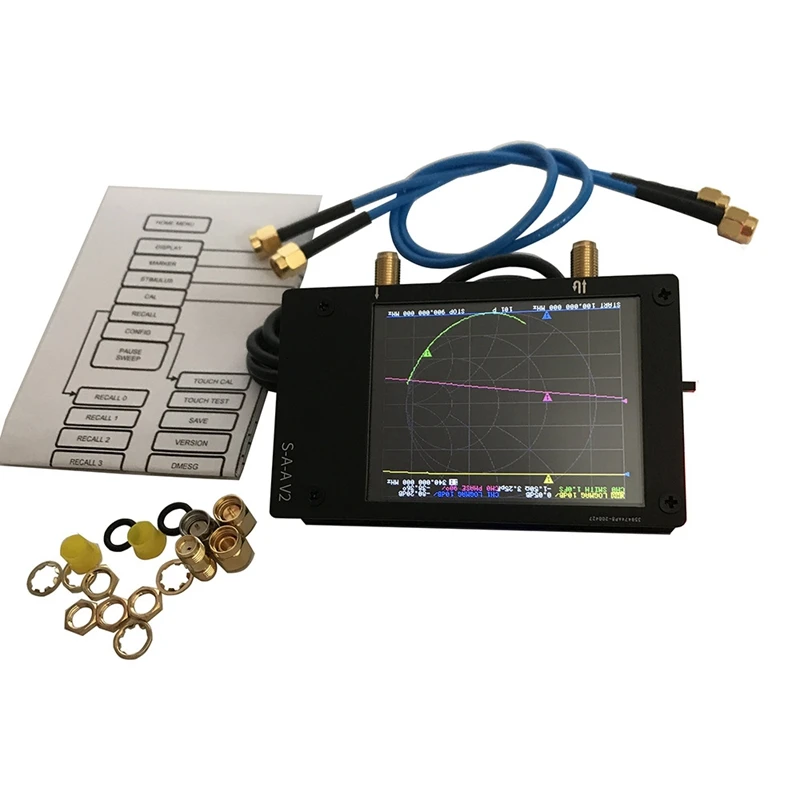 

2021 New Network Analyzers 50kHz-3GHz NanoVNA V2 HF VHF UHF Vector Network Antenna Analyzer+LCD+Battery Electrical Instruments