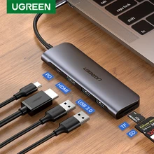 Ugreen USB C концентратор type C к Мульти USB 3,0 концентратор HDMI адаптер док-станция для MacBook Pro huawei mate 30 USB-C 3,1 разветвитель порт type C концентратор