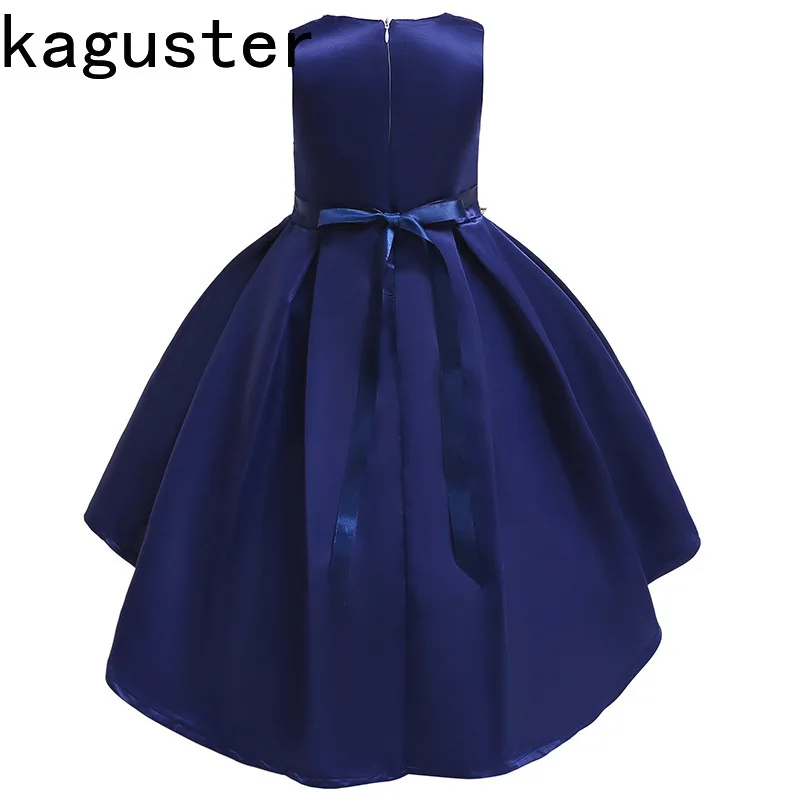 Платье для девочек платье принцессы с оборками и цветочным рисунком дня рождения