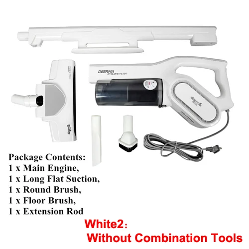 White2 Deerma DX700 2-в-1 Ручной пылесос большой Ёмкость пылеуловительная камера Низкая Шум тройной фильтр вертикальный пылесборник - Цвет: White2